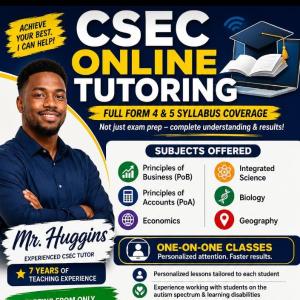 Anthony H CSEC Accounting,CSEC Principles of Business home tutor TT$ 50 ...